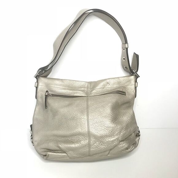 Coach Leather Metallic Hobo Crossbody Saddle Bag - Picture 1 of 7